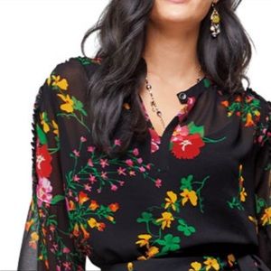Cabi, Thespian Floral Blouse, Size Medium | Spring 2020